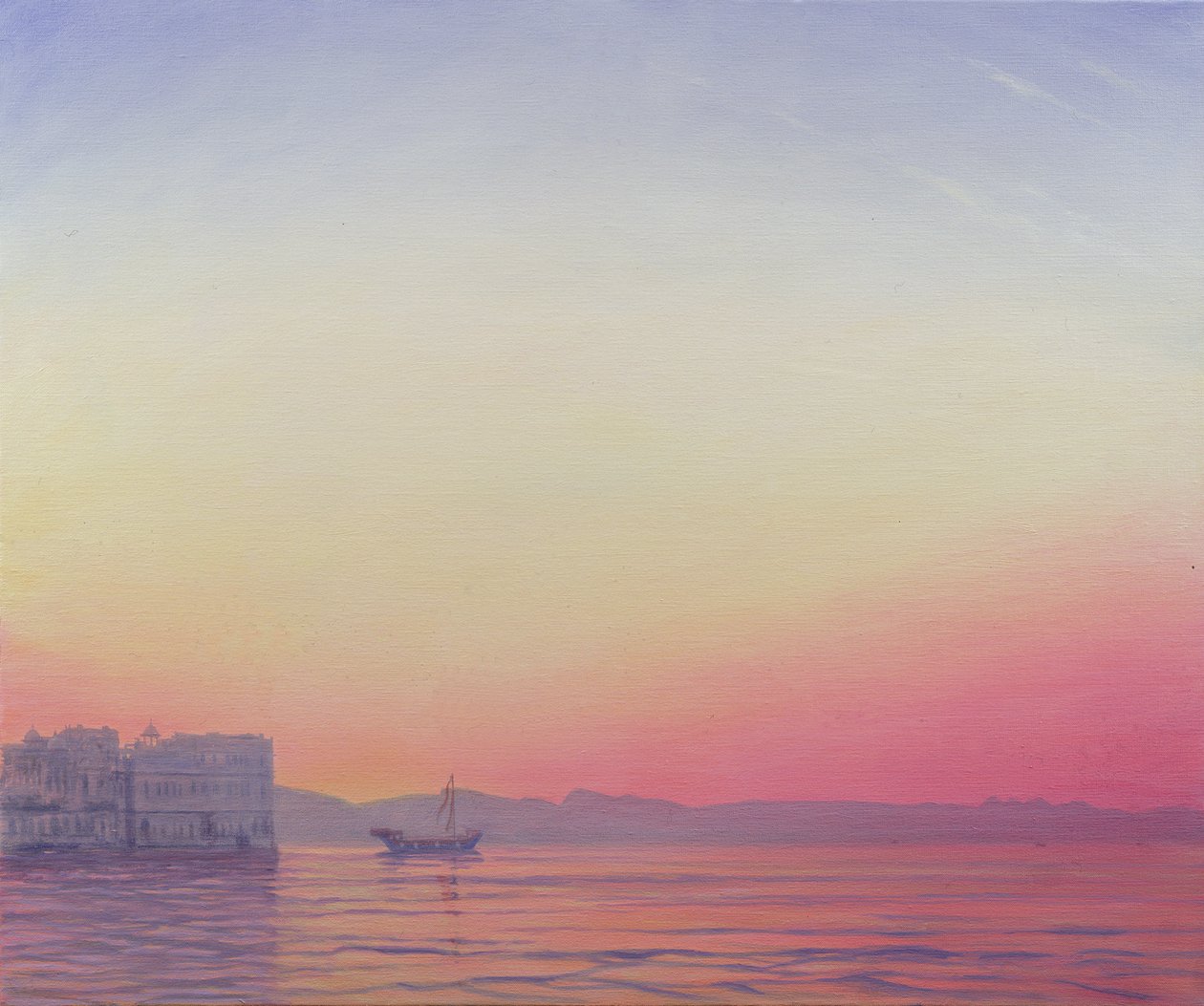 Atardecer en el Palacio del Lago, Udaipur de Derek Hare