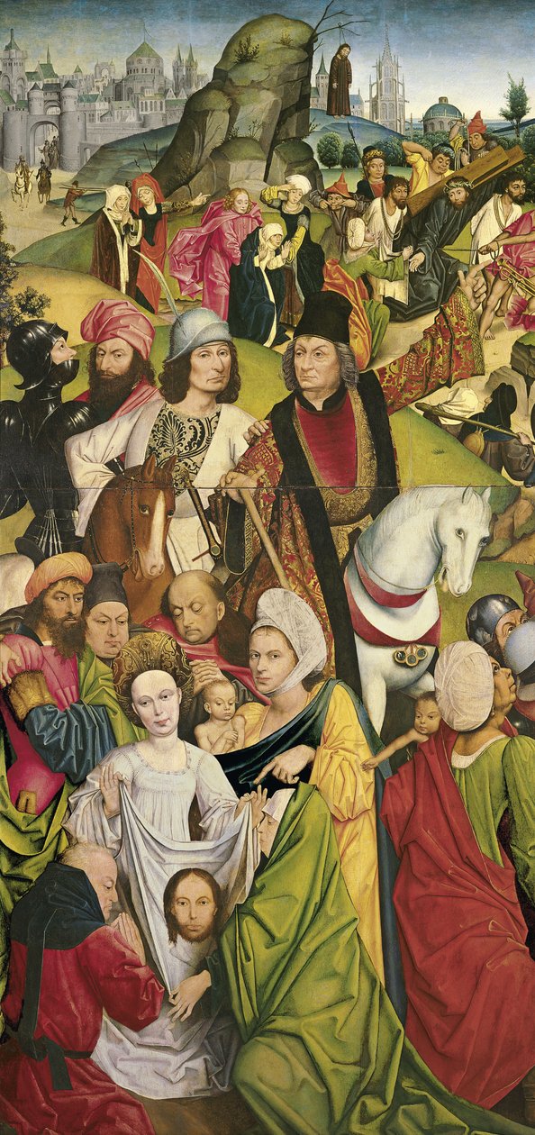Santa Verónica y un grupo de caballeros de Derick Baegert