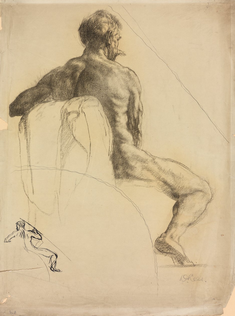 Estudio de una figura masculina de Derwent Lees
