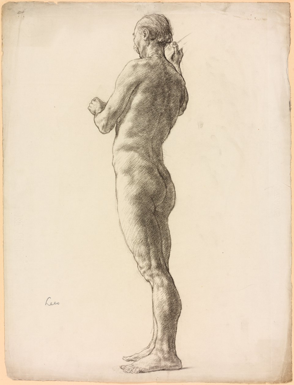 Estudio de una figura masculina de Derwent Lees