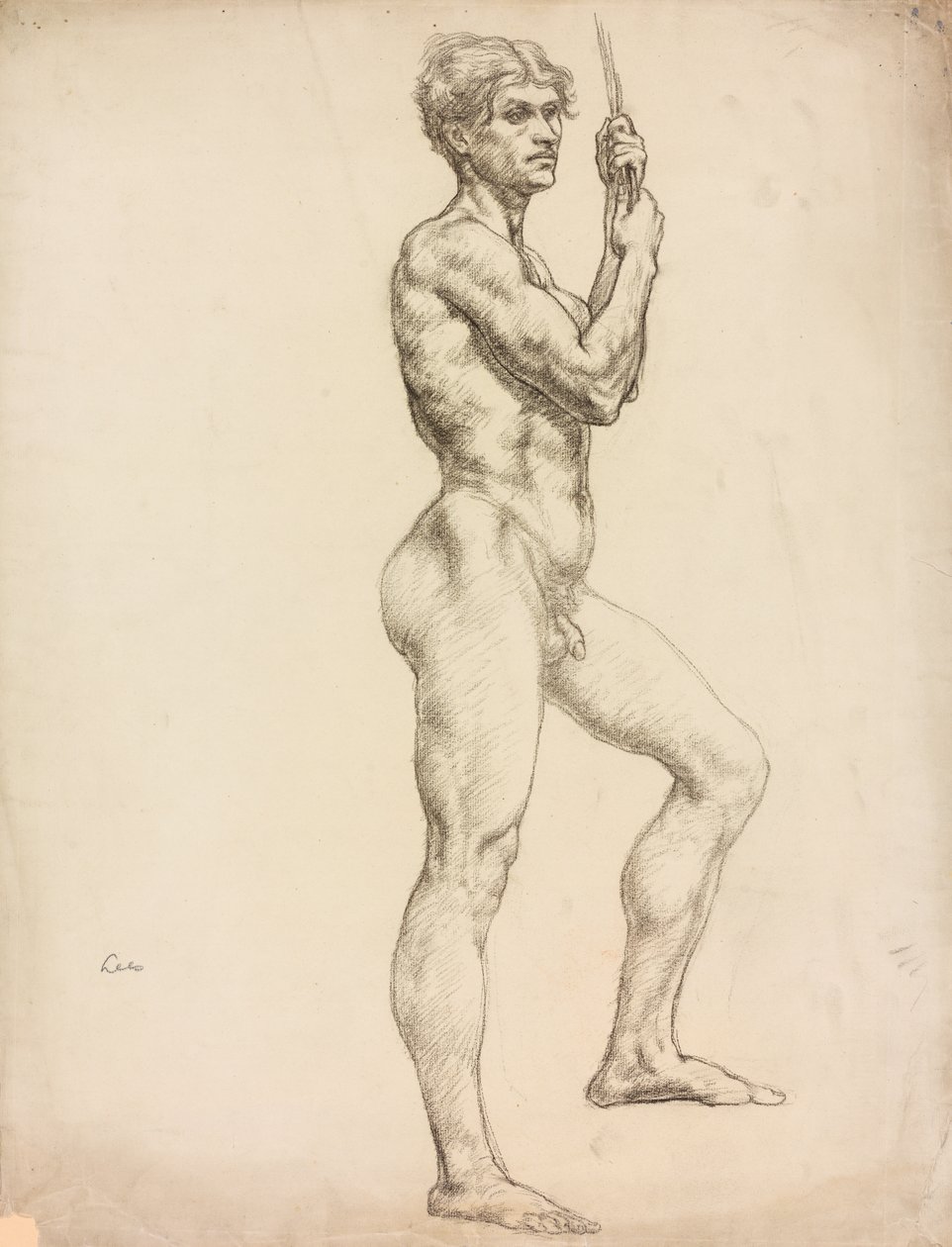 Estudio de una figura masculina de Derwent Lees