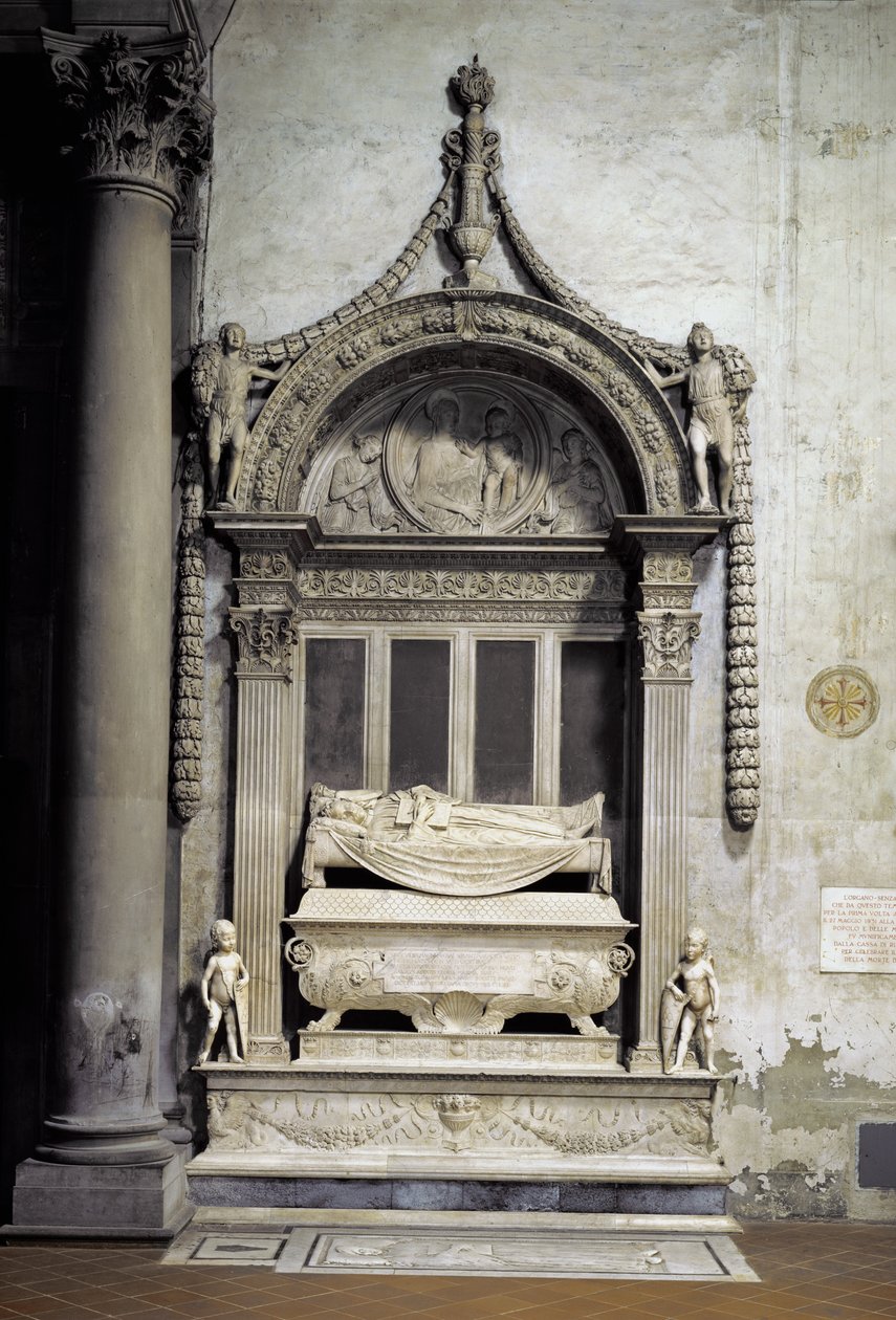 Tumba de Carlo Marsuppini (d.1453) 1453-55 de Desiderio da Settignano