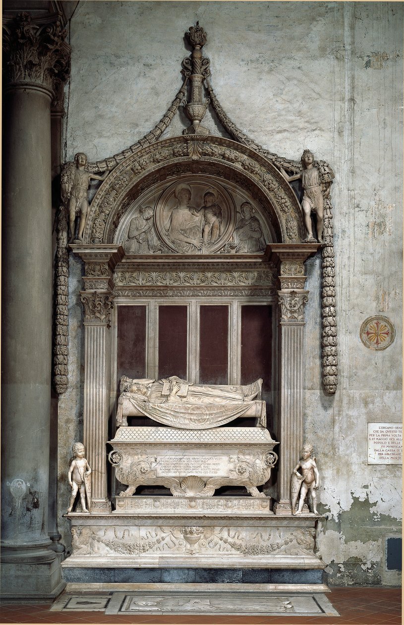 Tumba de Carlo Marsuppini (1399-1453), Canciller de la República Florentina de Desiderio da Settignano