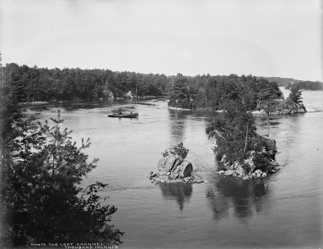 El Canal Perdido, Mil Islas, c.1890-1901 de Detroit Publishing Co.