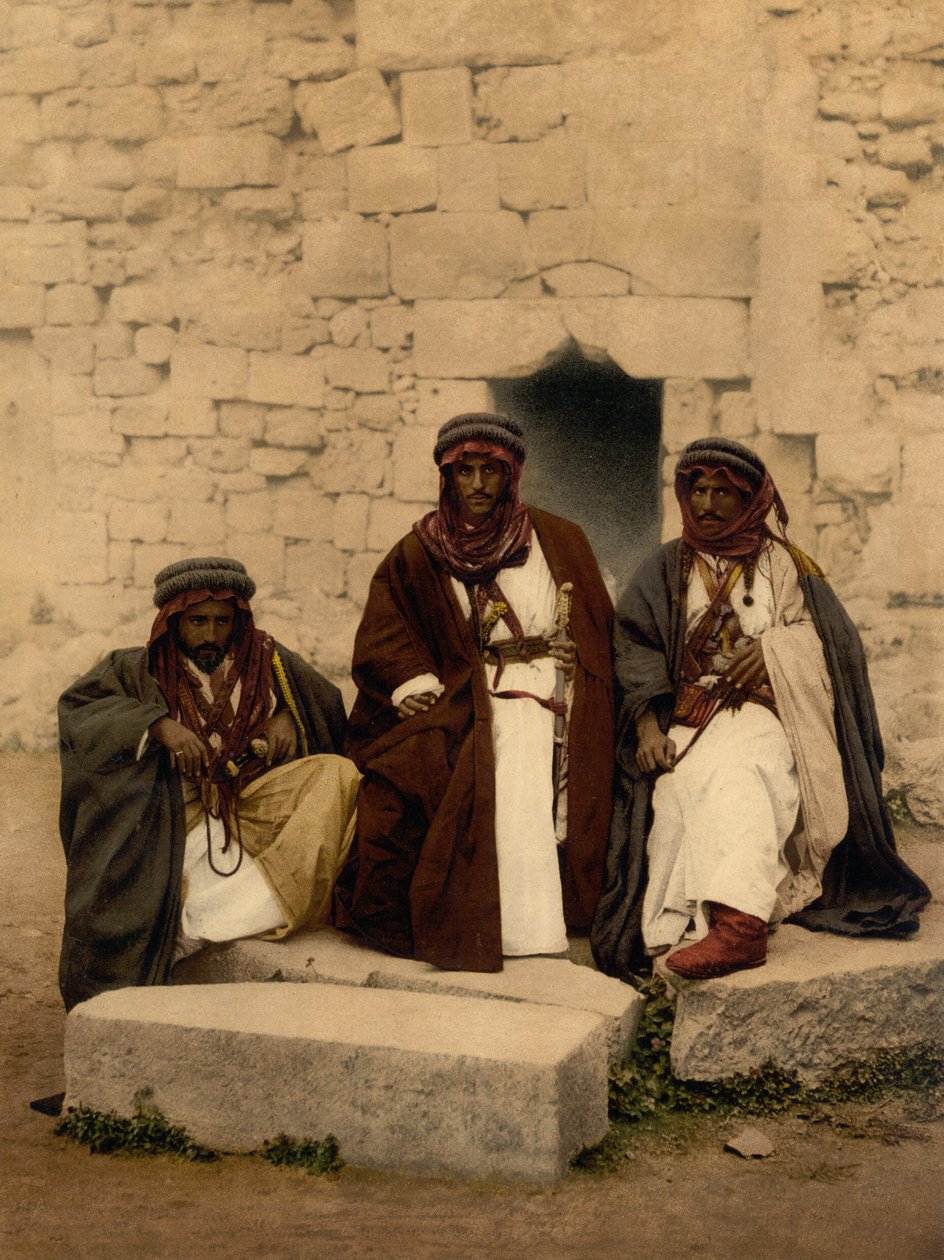 Beduinos del Distrito del Jordán, Tierra Santa de Detroit Photographic Co.