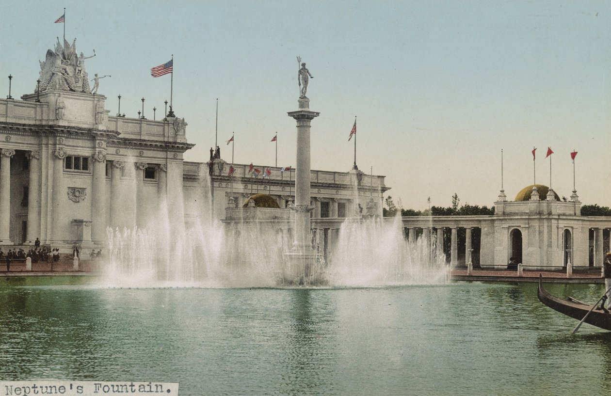 Fuente de Neptuno, Exposición Trans-Mississippi, 1898 de Detroit Photographic Co.