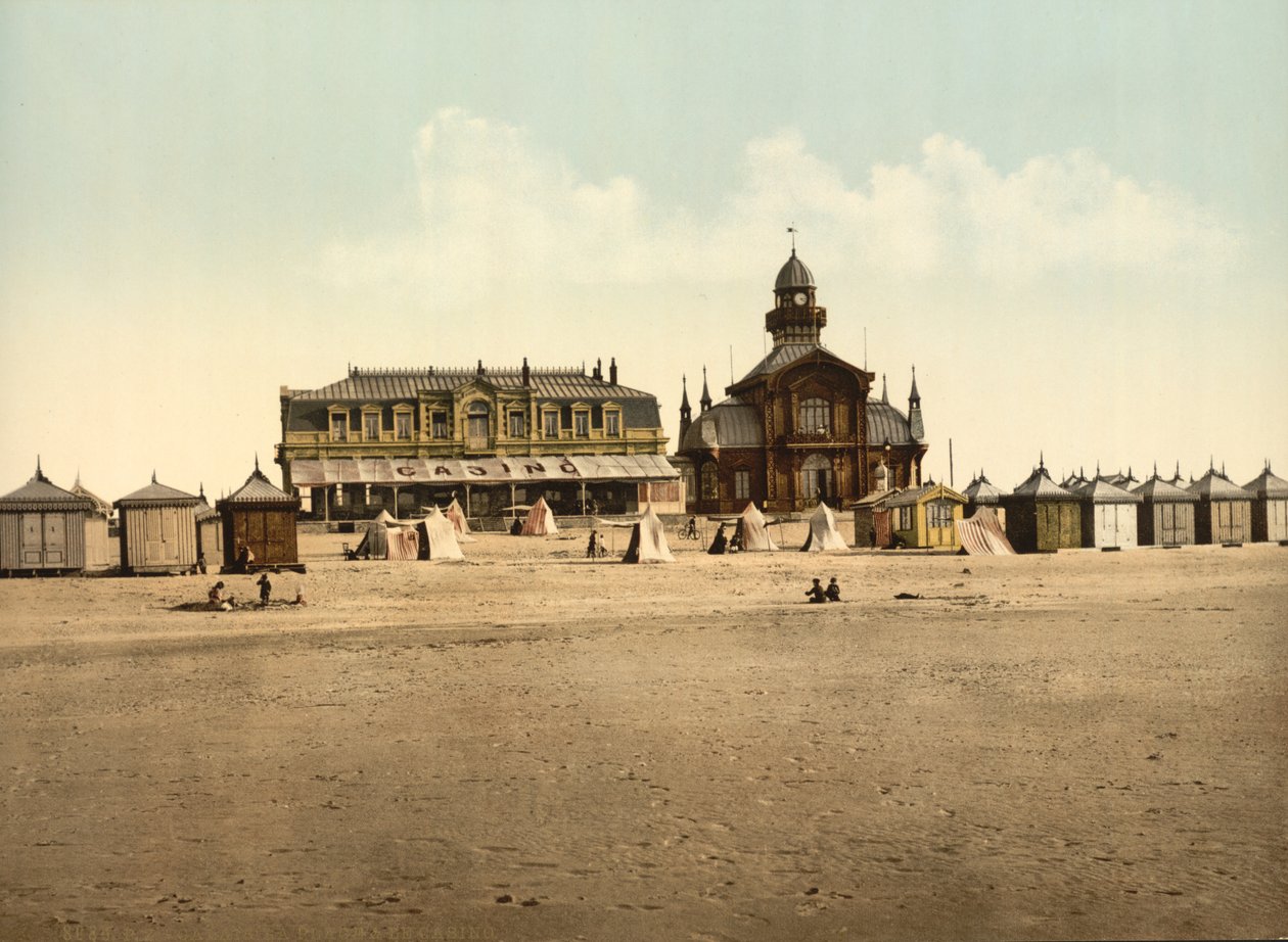 Playa y casino, Calais, Francia, c.1900 de Detroit Publishing Co.