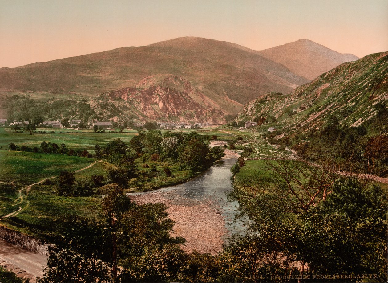 Desde Aberglasyn, Beddgelert, Gales, c.1890-1900 (impresión fotocroma) de Detroit Publishing Co.