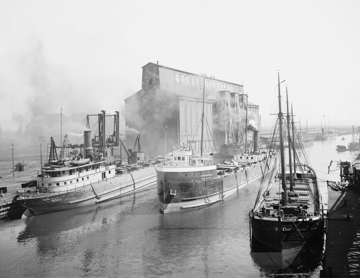 Gran Elevador del Norte y envío, Buffalo, Nueva York de Detroit Publishing Co.