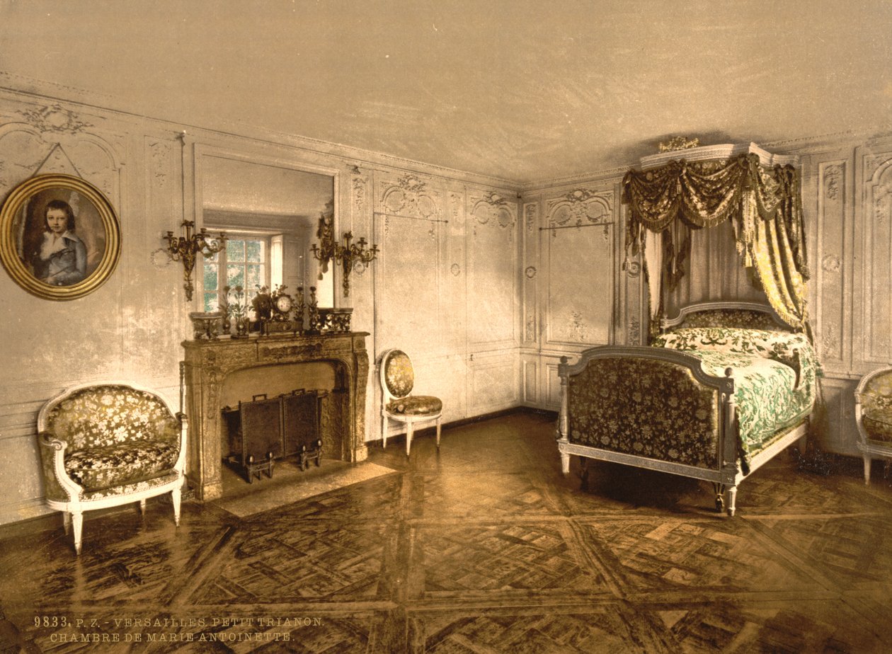 Petit Trianon, Versalles, cámara de María Antonieta, c.1890-1900 de Detroit Publishing Co.