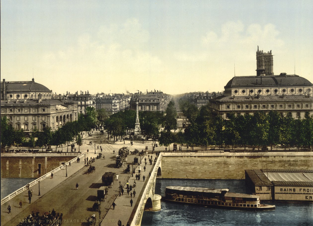 Place du Chatelet, París, c.1890-1900 de Detroit Publishing Co.