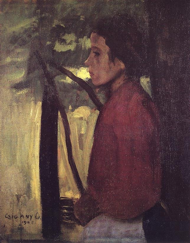 Retrato de una chica absorta en sus pensamientos de Dezso Czigany