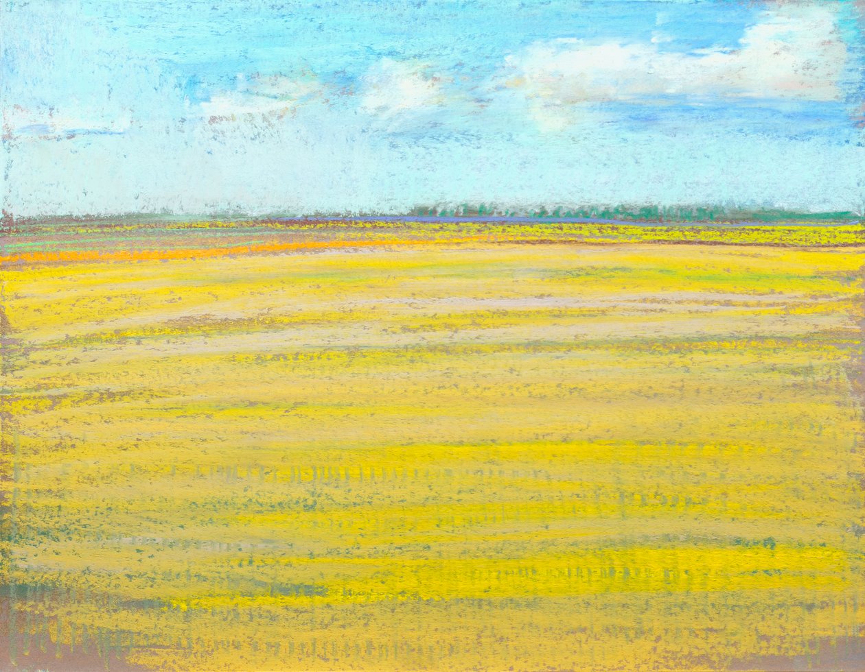 En nuestro valle, 2023 (pastel sobre papel) de Diana Jahns