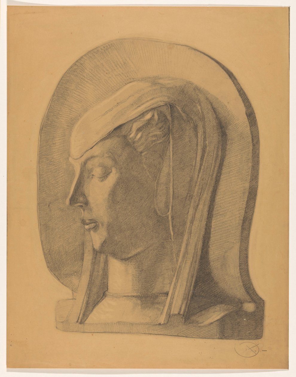 Cabeza de mujer con velo de Dick Ket (signed by artist)