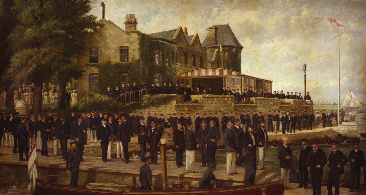 Retrato compuesto de miembros del Royal Yacht Squadron, 1895 de Dickinson and Foster