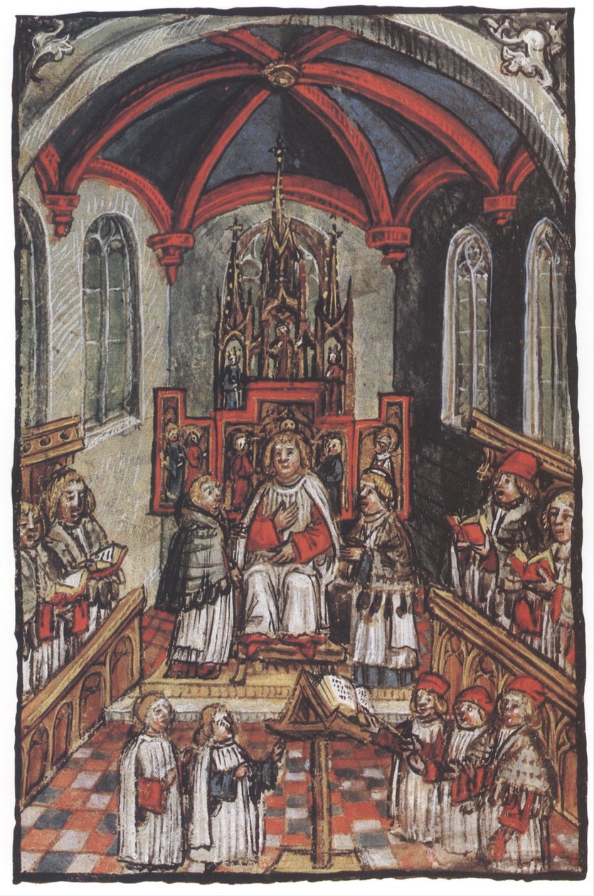 Disputa del Obispado de Constanza de 1474 de Diebold Schilling the Younger