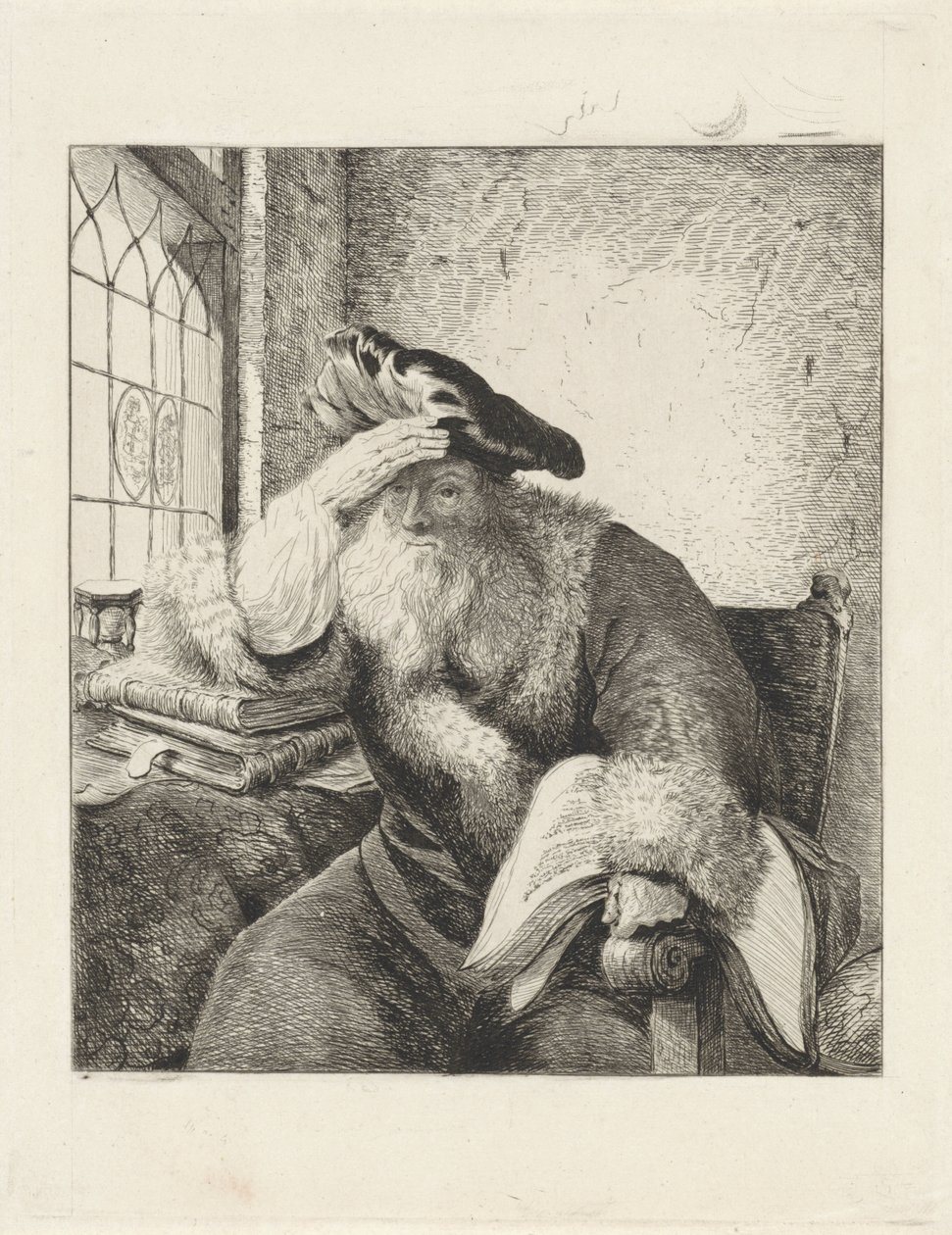 Viejo en la ventana de Diederik Jan Singendonck