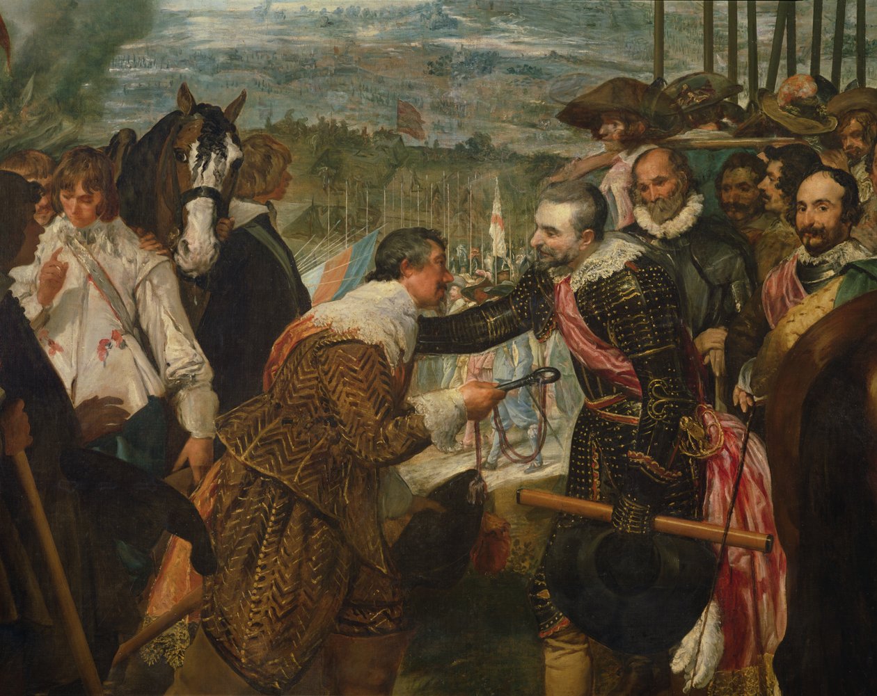 La Rendición de Breda, 1625, c.1635 (detalle) de Diego Velázquez