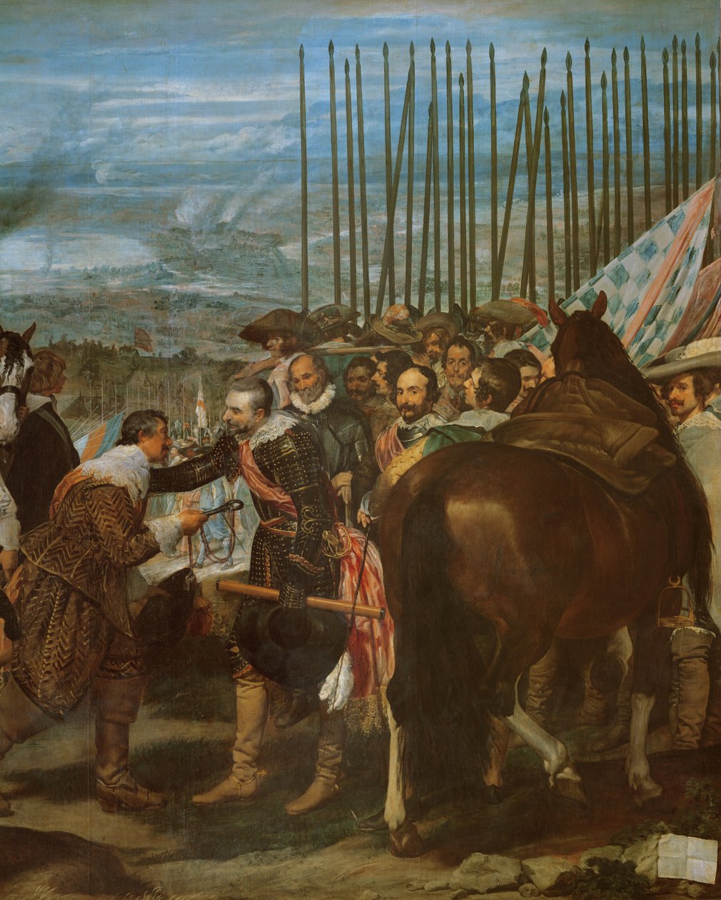 La Rendición de Breda, 1625, c.1635 (detalle) de Diego Velázquez