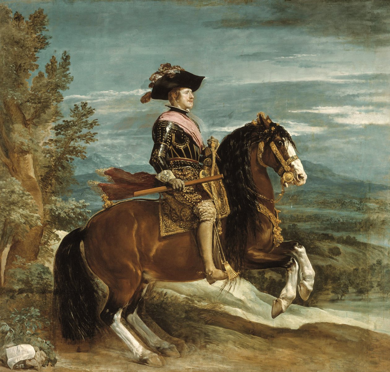 Retrato ecuestre de Felipe IV (1605-65) c.1636 de Diego Velázquez