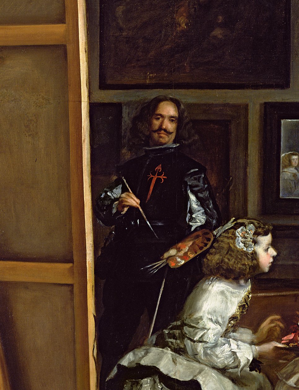 Las Meninas o La Familia de Felipe IV, c.1656 (detalle) de Diego Velázquez