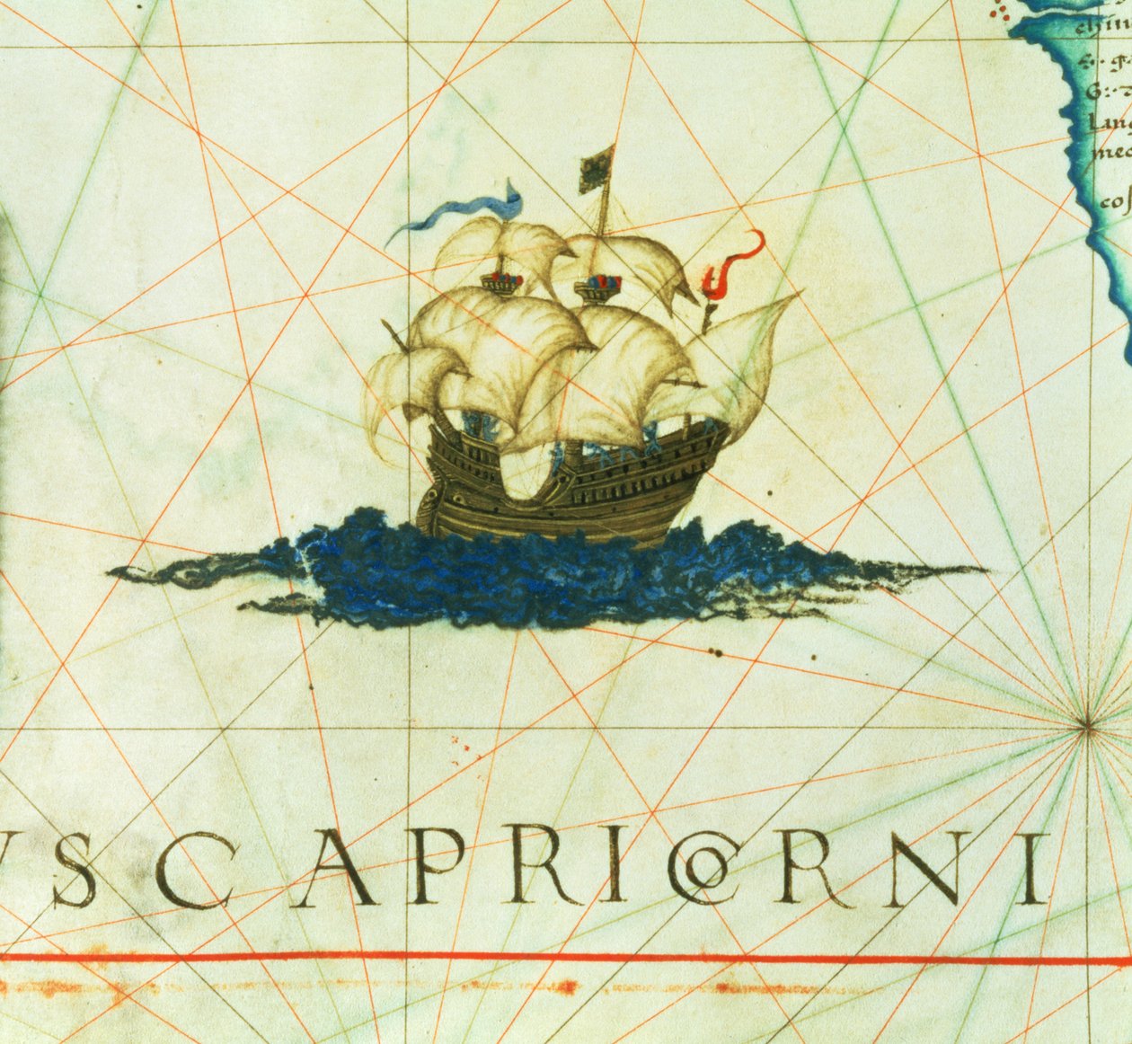 Añadir Galeón 5415A f.11 a toda vela, detalle de "Opus Geographicum" de Diego Homem
