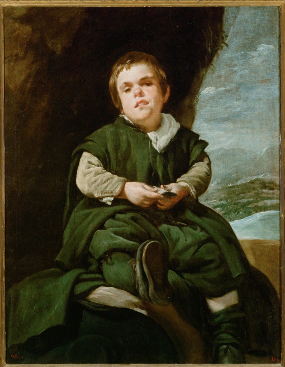 El Nino de Valecas, Francisco Lezcano, court jester (painting on canvas) de Diego Rodriguez de Silva y Velazquez