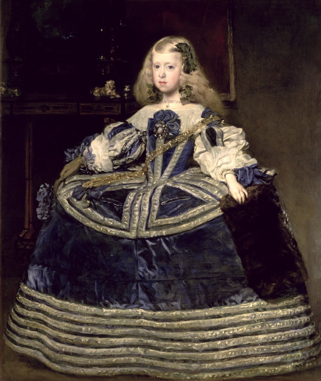 Infanta Margarita Teresa con un vestido azul de Diego Velázquez