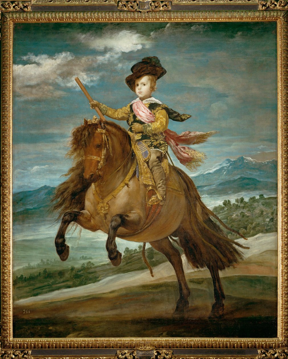 Infante Baltasar Carlos, hijo de los reyes Felipe IV e Isabel, a caballo (pintura sobre lienzo) de Diego Rodriguez de Silva y Velazquez