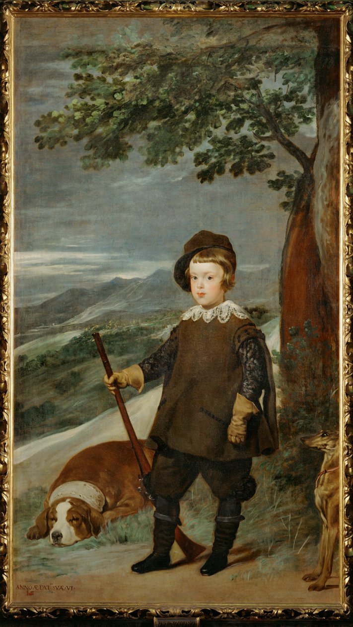 Infante Baltasar Carlos en traje de caza (pintura sobre lienzo) de Diego Rodriguez de Silva y Velazquez
