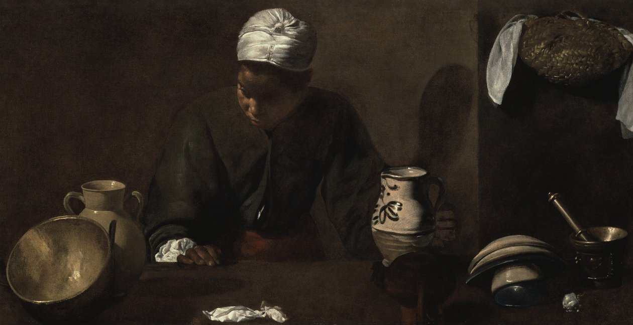 Escena de cocina, 1618-20 de Diego Velázquez
