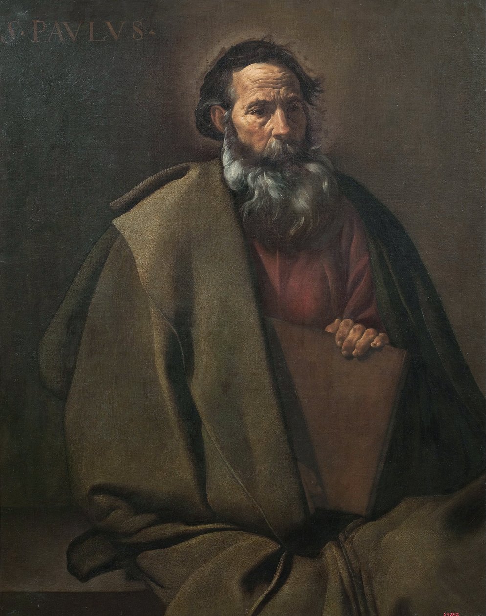 ""El apotre saint Paul"" Peinture de Diego Velázquez (Velazquez) (1599-1660) 1619 Barcelone Museo Nacional de Arte de Cataluña de Diego Velázquez