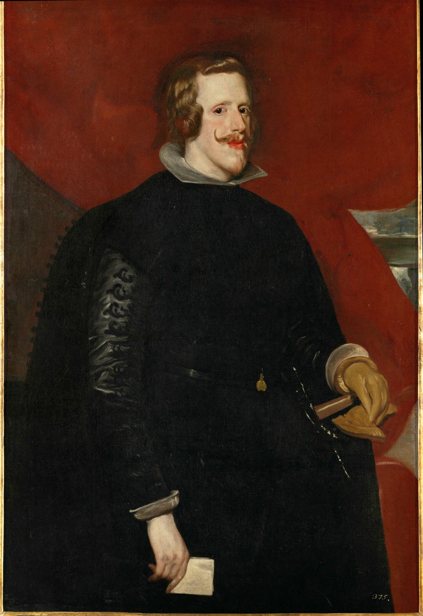 Felipe IV, rey de España, hijo del rey Felipe III y de la archiduquesa María Ana ... (pintura sobre lienzo) de Diego Rodriguez de Silva y Velazquez