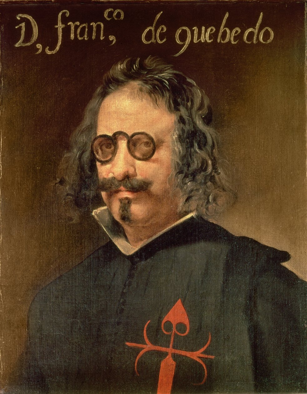 Retrato de Francisco de Quevedo y Villegas (1580-1645) (óleo sobre lienzo) de Diego Velázquez