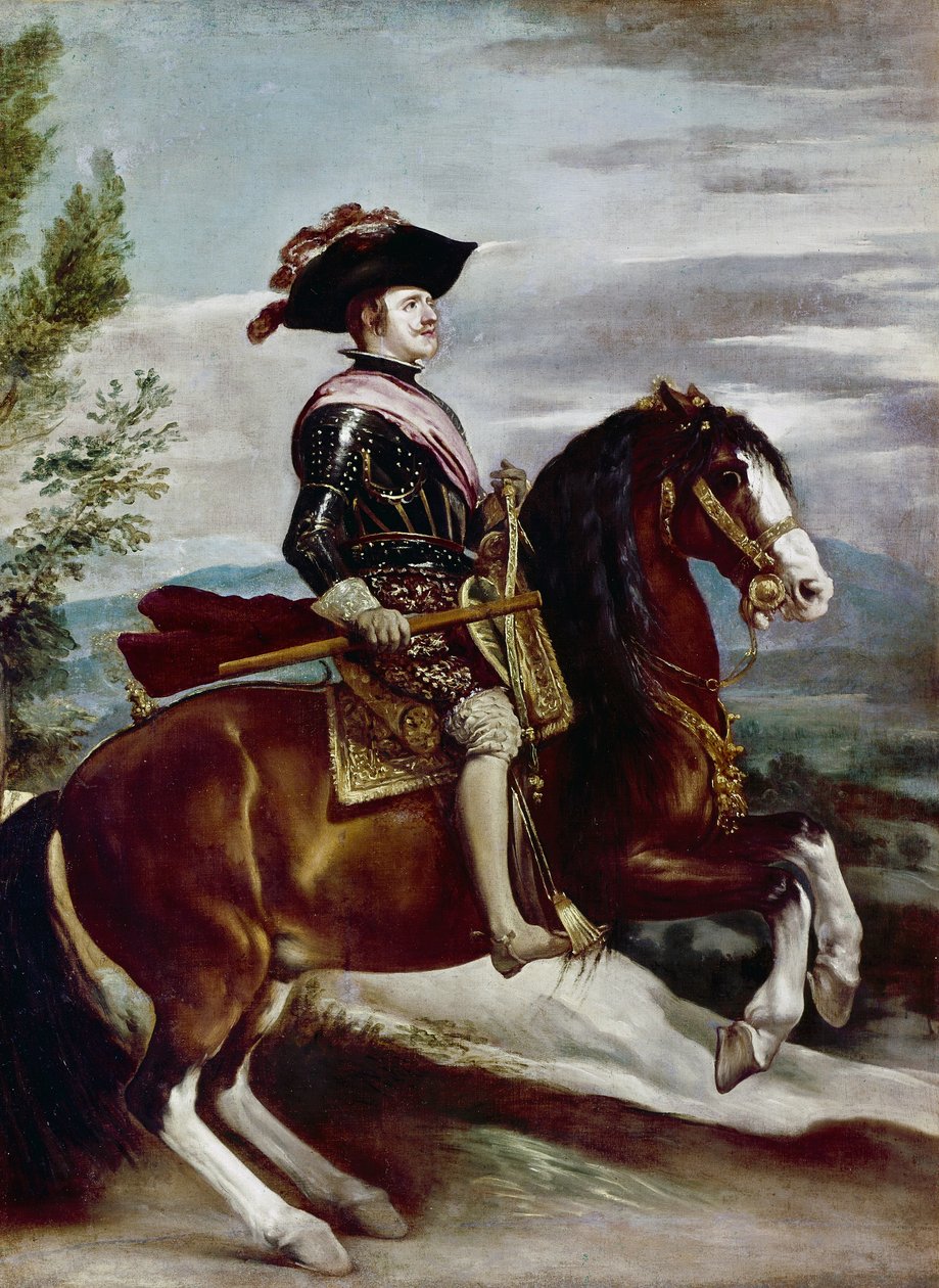 Retrato de Felipe IV a caballo, c.1635 (óleo sobre lienzo) de Diego Rodriguez de Silva y Velazquez