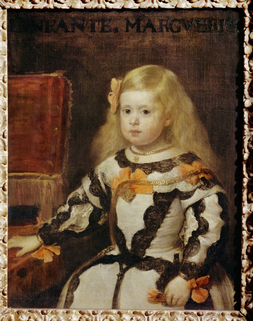 Retrato de la Infanta Margarita Teresa, hija de Felipe IV, Rey de España ... de Diego Rodriguez de Silva y Velazquez