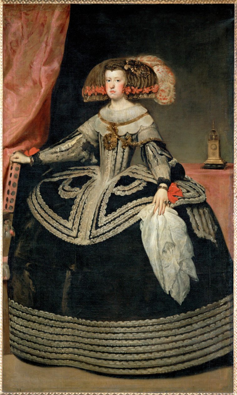 Reina María Ana de Austria, esposa del rey Felipe IV de España, hija del emperador Fernando III ... de Diego Rodriguez de Silva y Velazquez