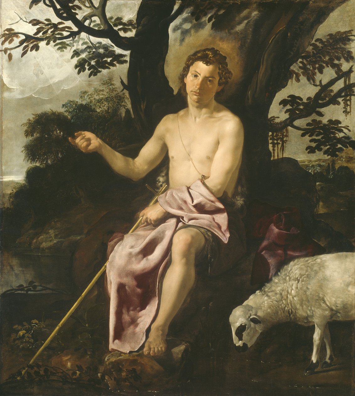 San Juan Bautista en el desierto, c.1622 de Diego Velázquez
