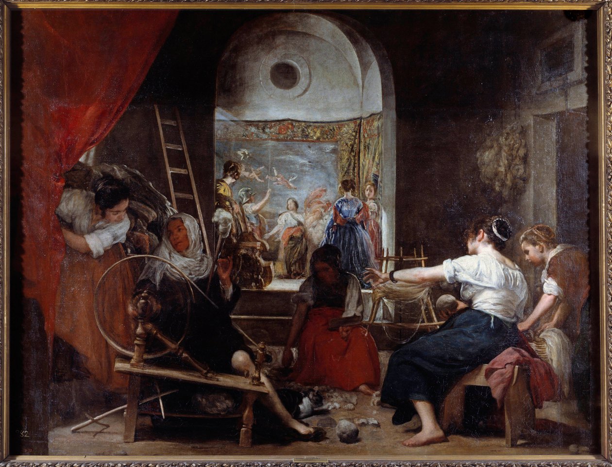 Las hilanderas o la fábula de Aracne de Diego Velázquez