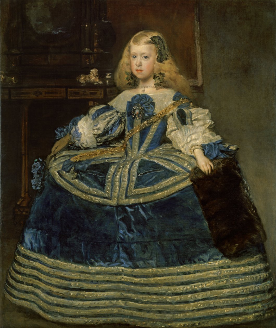 Infanta Margarita Teresa en un vestido azul de Diego Velázquez