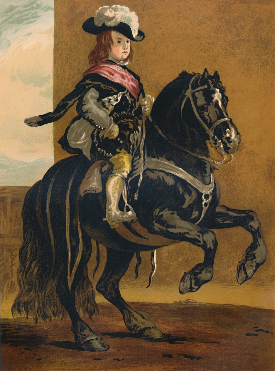 Un alumno de La Haute Ecole - Don Balthazar, Infante de España, c1640, c1879 de Diego Velázquez