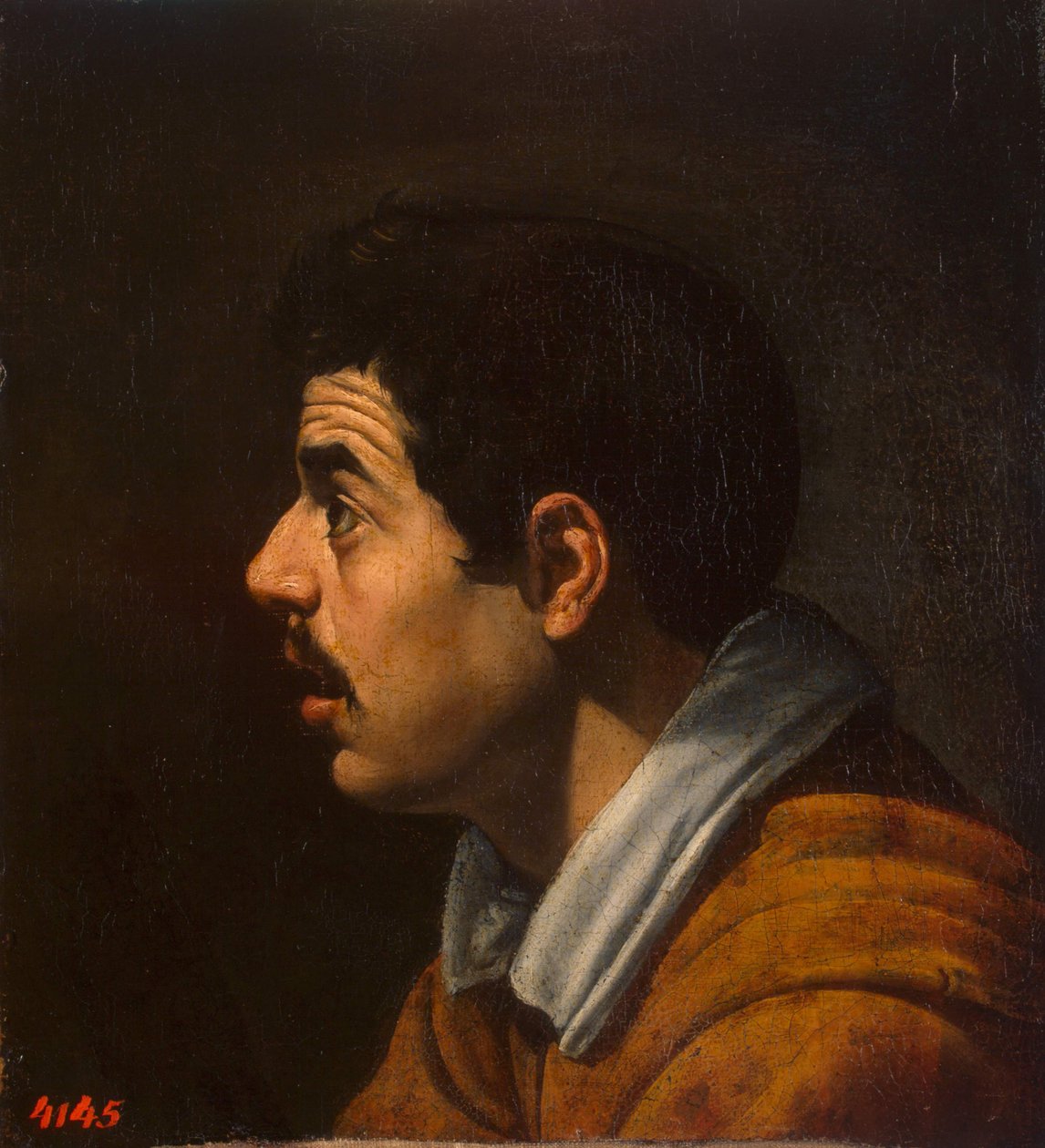 Cabeza de un hombre de perfil, c. 1616-1617 de Diego Velázquez