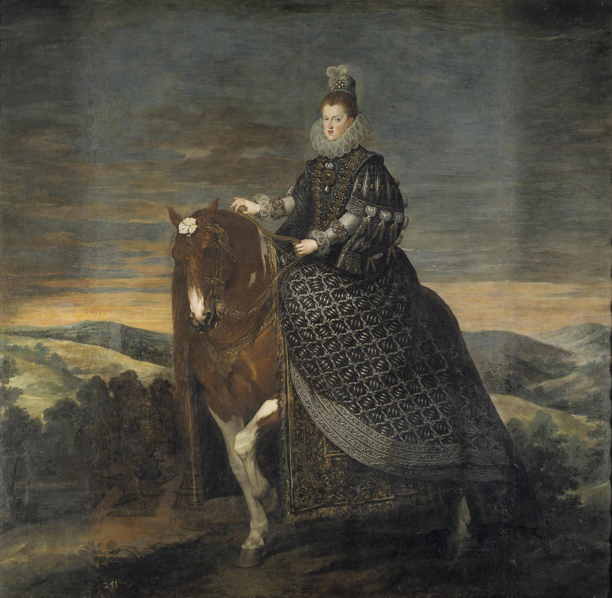 La reina Margarita de Austria a caballo de Diego Velázquez