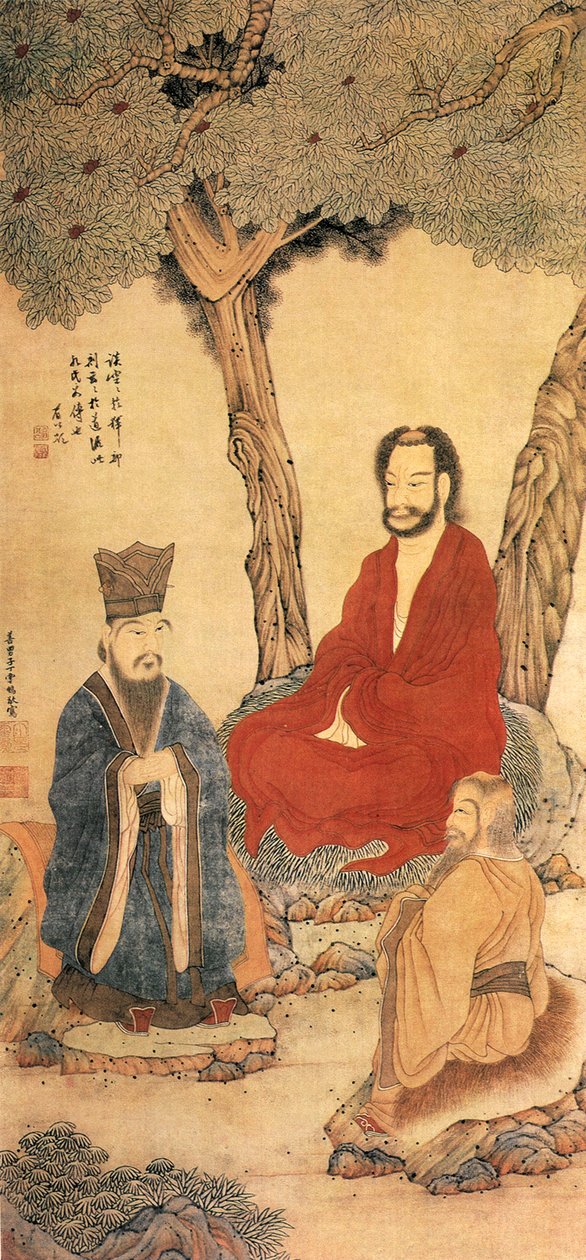 Confucio y Lao Tseu, Dinastía Ming de Ding Yunpeng