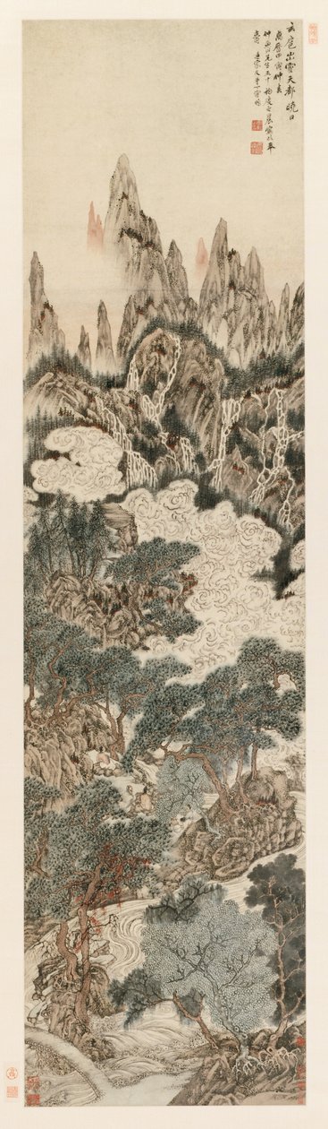 Sol de la Mañana sobre el Pico de la Ciudadela Celestial, 1614 de Ding Yunpeng