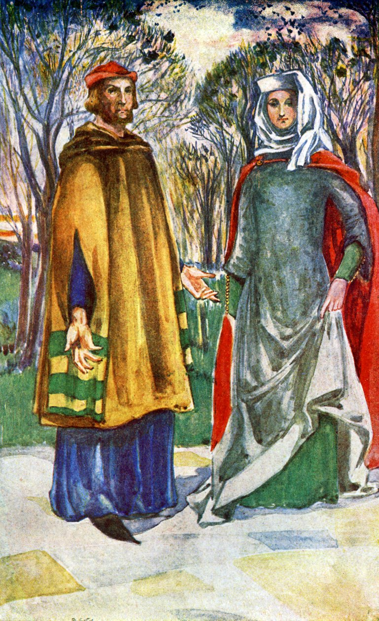 Traje de pareja en el reinado de Eduardo I (1272-1307) de Dion Clayton Calthrop