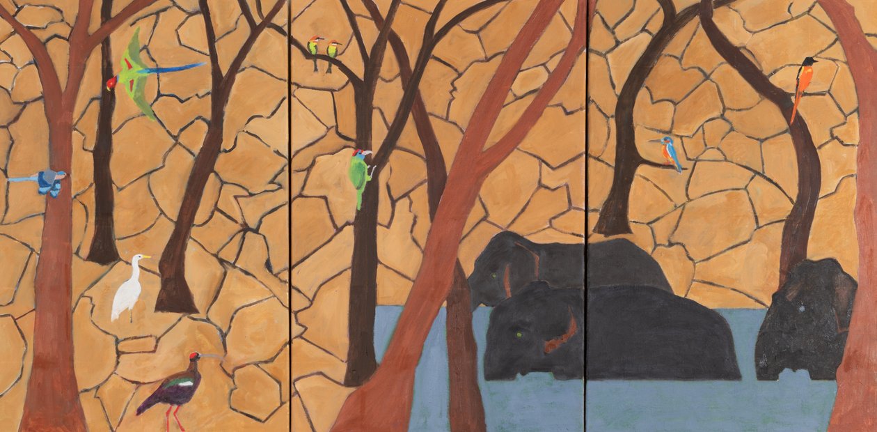 Jungla, India, 2020 (óleo sobre lienzo) de Dione Verulam