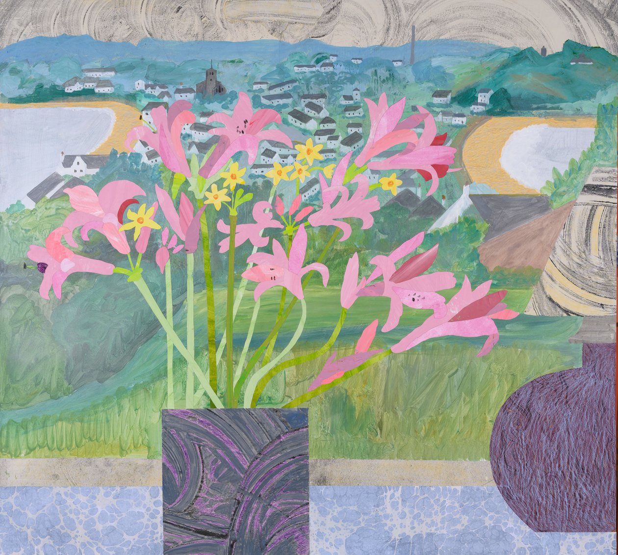 Lirios en Scillies (collage) de Dione Verulam
