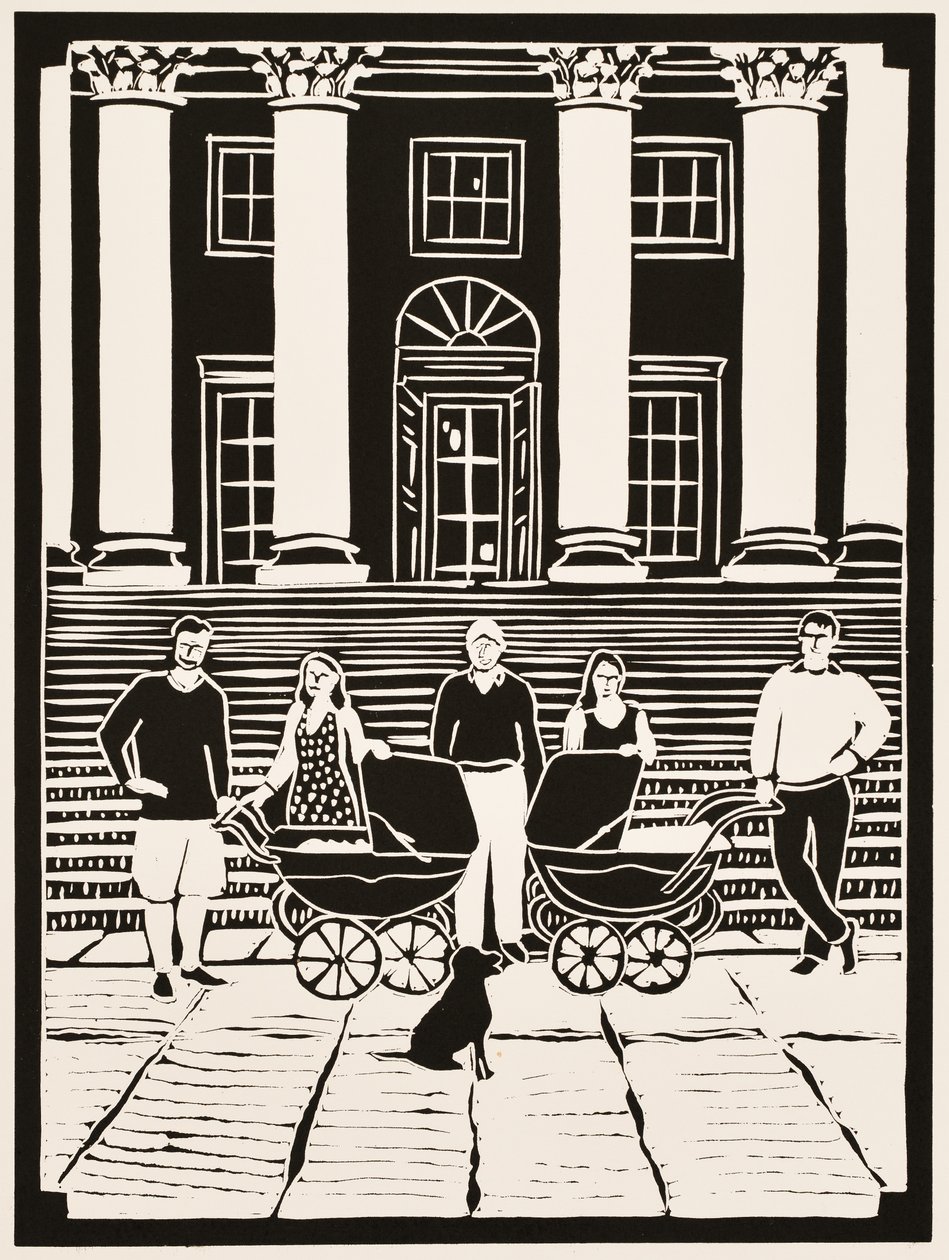 Meses del año: Agosto, 2012 (linograbado) de Dione Verulam