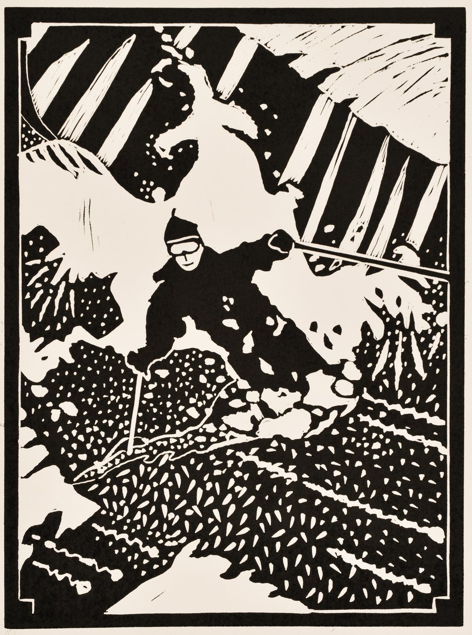 Meses del año: Febrero, 2012 (linograbado) de Dione Verulam